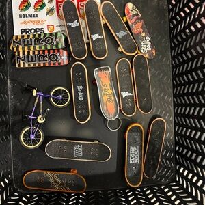 Assorted Mini Skateboards and BMX Toy Set